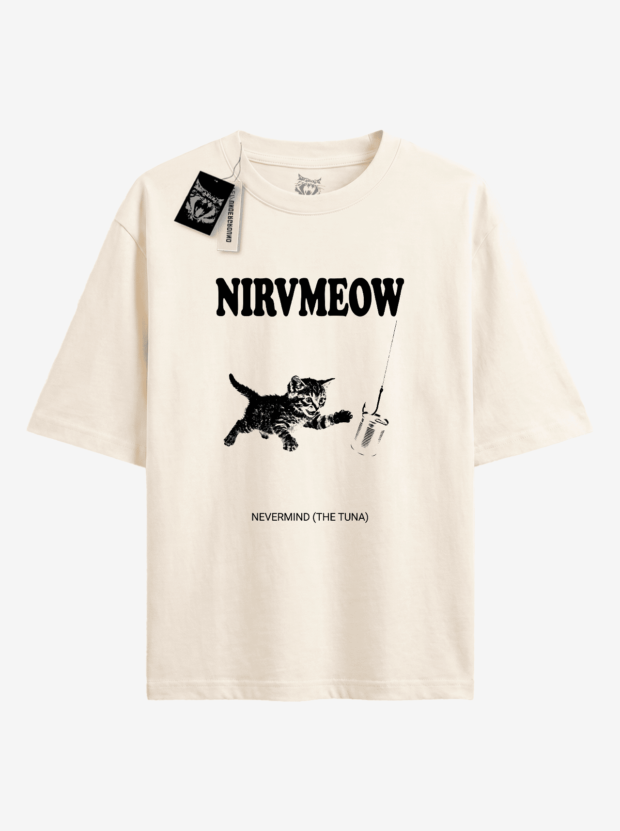 "Nirvmeow (The Tuna)" Camiseta Oversized