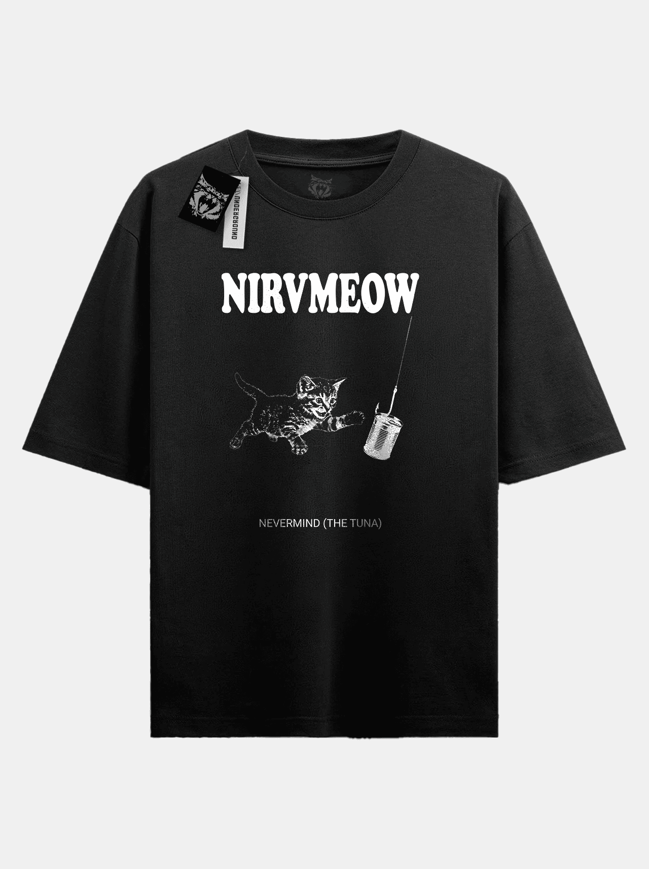 "Nirvmeow (The Tuna)" Camiseta Oversized