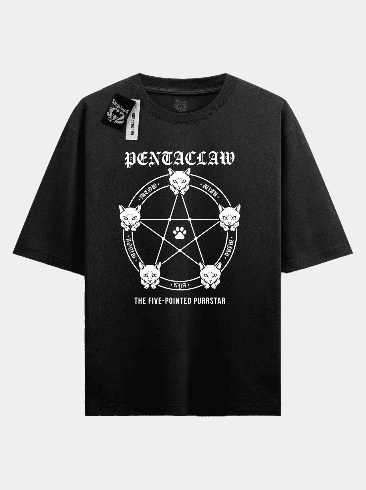 "The Five Pointed Purrstar" Camiseta Oversized