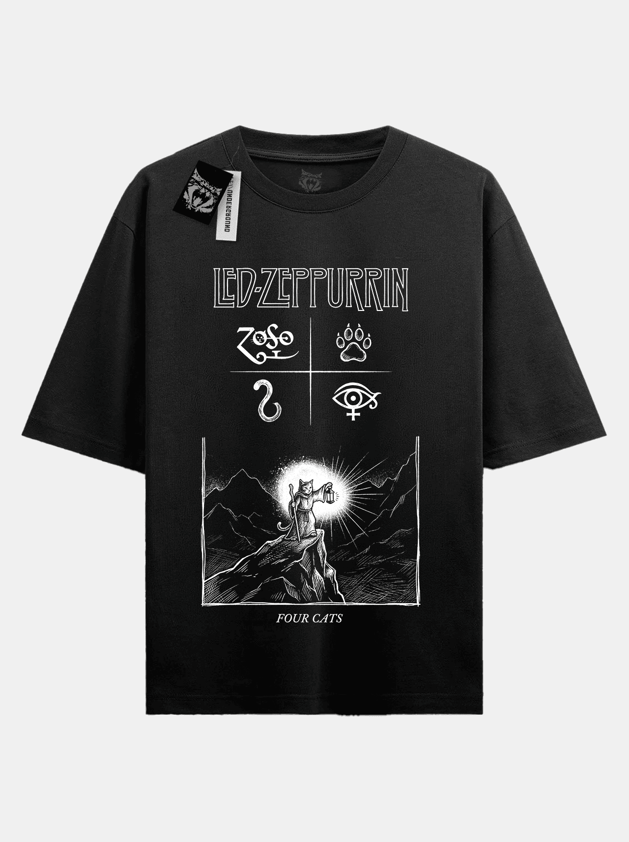 "Led Zeppurrin" Camiseta Oversized