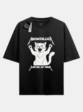 "Meowtallica" Camiseta Oversized