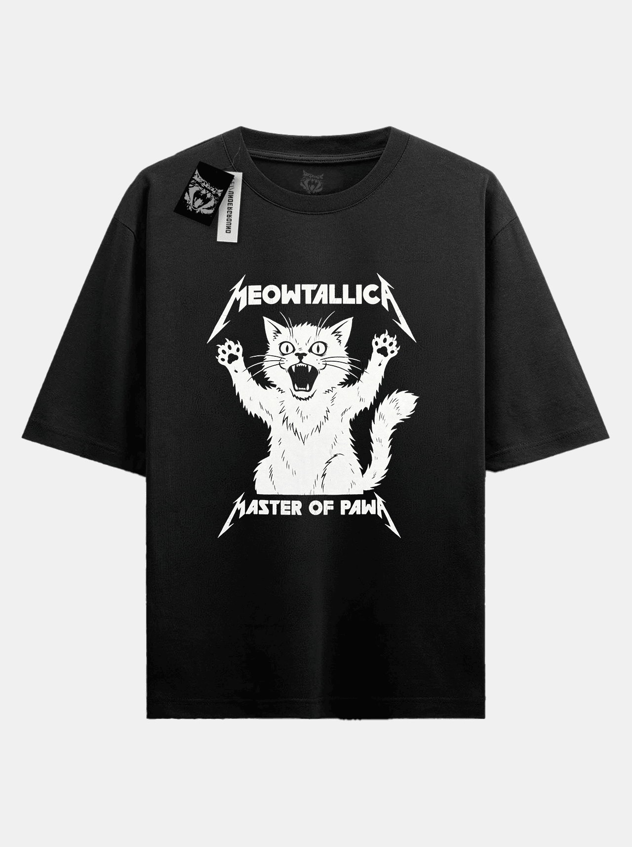 "Meowtallica" Camiseta Oversized