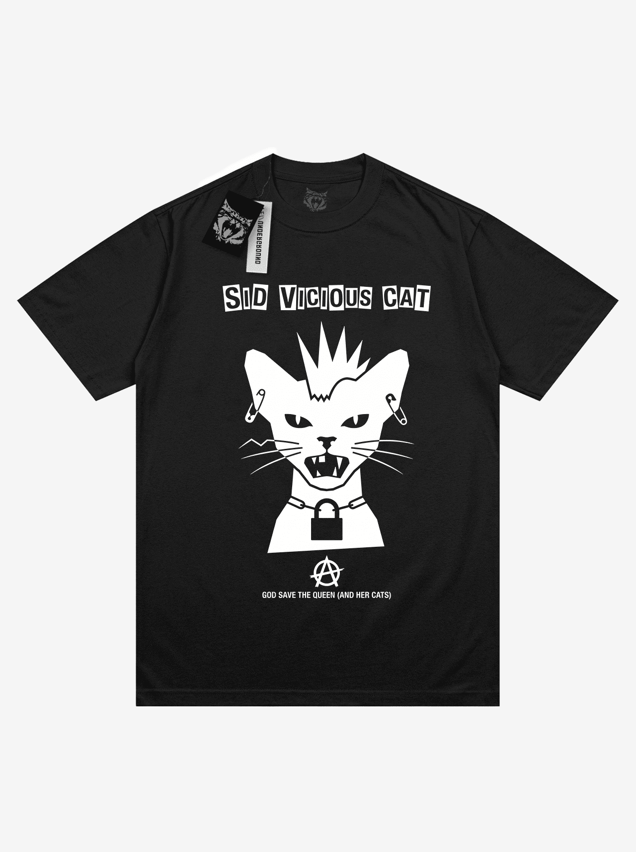 "Sid Vicious Cat" Camiseta Regular