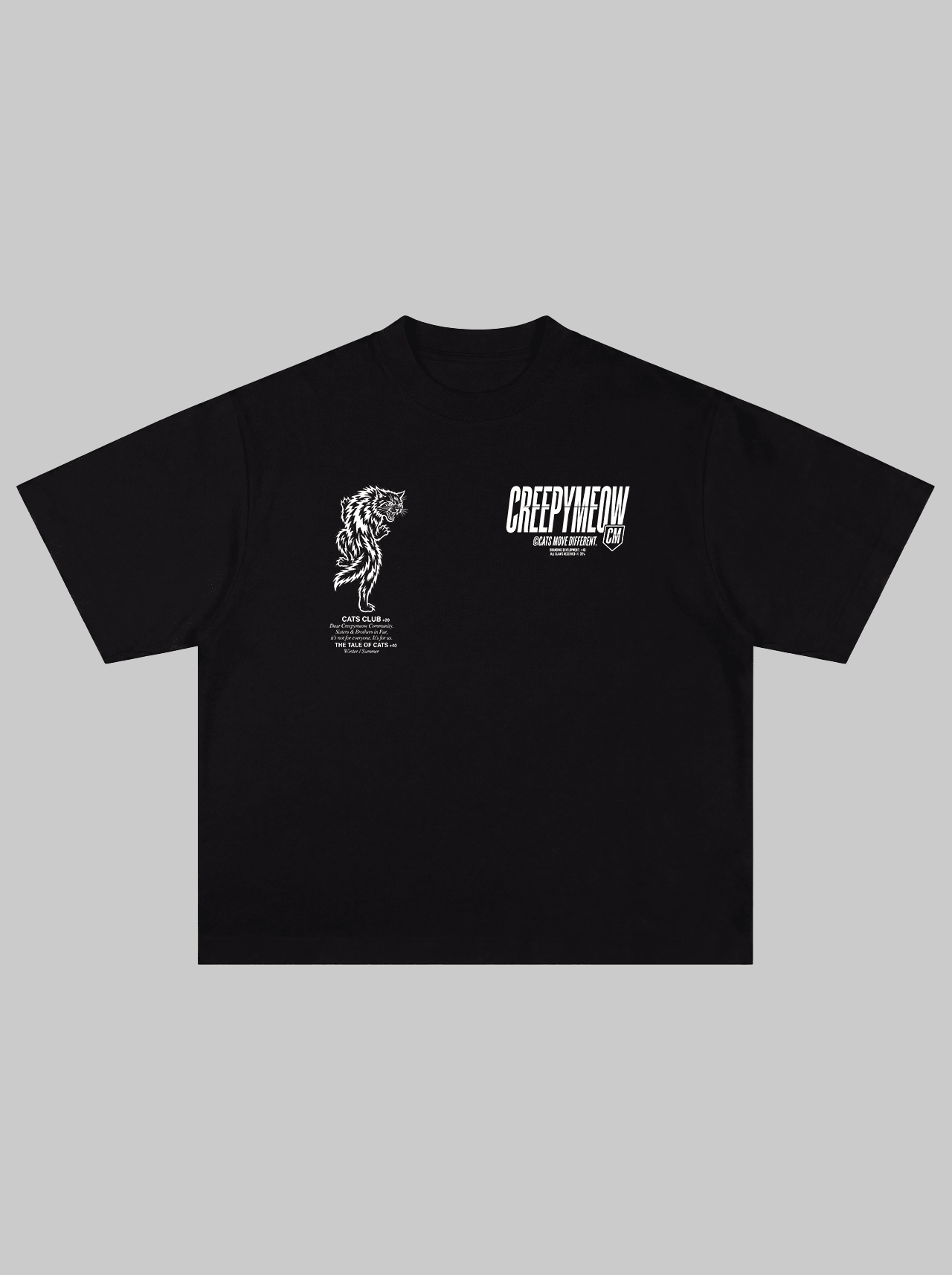 "Cats Club" Camiseta Oversized
